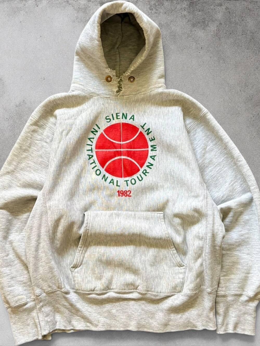 Vintage 1982 Champion Reverse Weave Warmup Hooded Sweatshirt Size Mens Medium